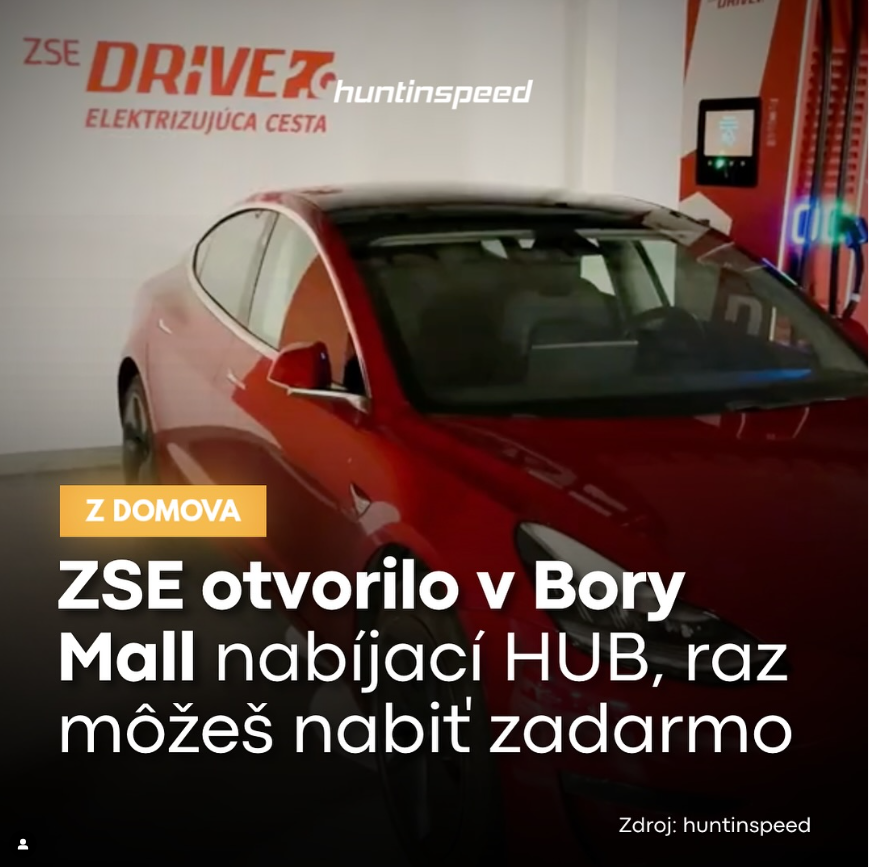 huntinspeedwrld's tweet photo. ZSE Drive otvorilo v #BoryMall nový nabíjací HUB, nájdeš v podzemnej garáži v červenej sekcii 🔴

Do konca marca tu dokonca môžeš nabiť svoj elektromobil úplne zadarmo. Ak tu budeš v marci nabíjať viackrát, zadarmo budeš mať to najväčšie nabíjanie 💰

#zsedrive #huntinspeed #ev https://t.co/IuCTlfgXmY