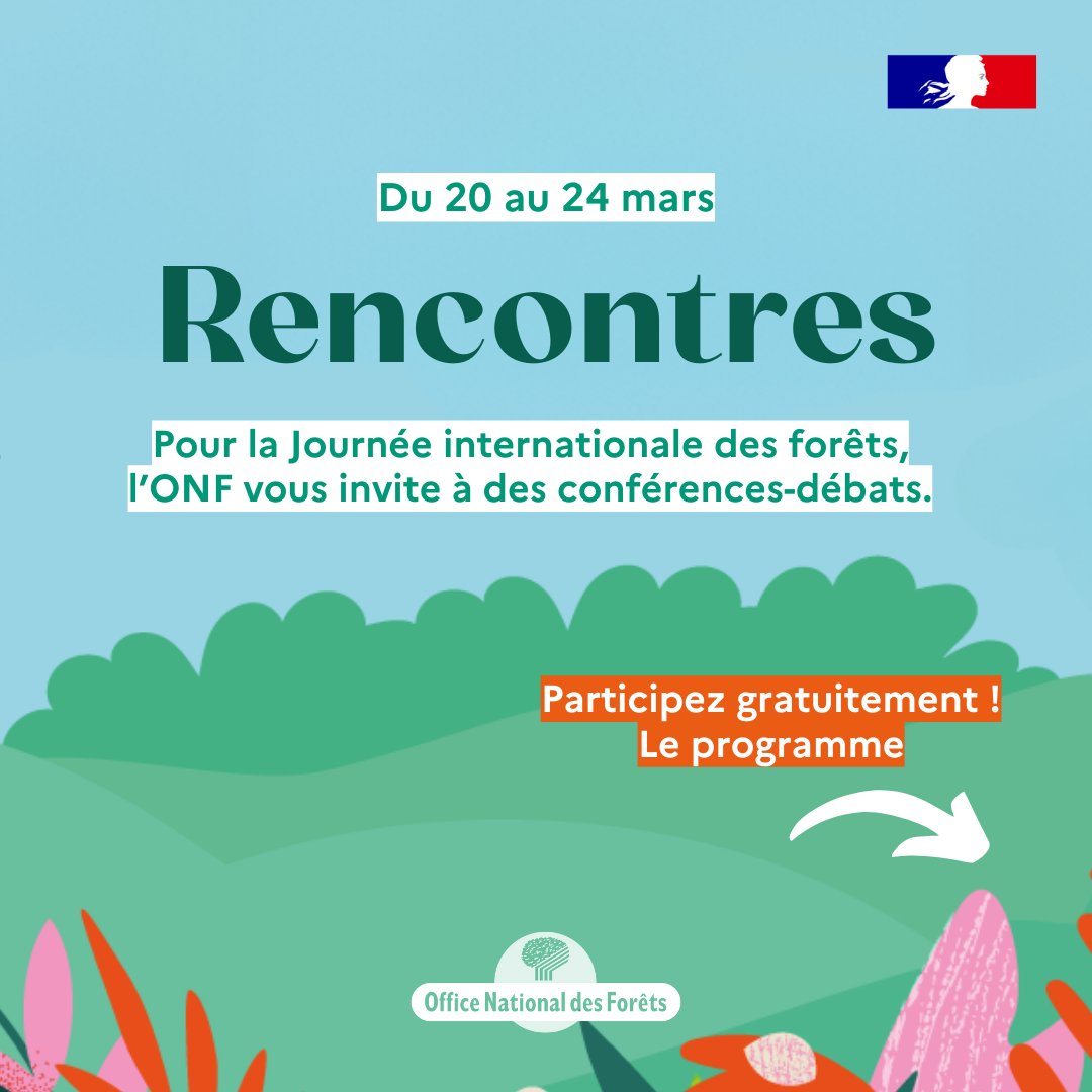 ONF_Officiel's tweet photo. Pour la Journée internationale des forêts 🌳, l’ONF organise des rencontres à l'@AcademieClimat.

📌 Mercredi 20 mars à 18h : "La forêt face au dérèglement climatique : agir dans l'incertitude"    

Inscription gratuite et obligatoire : https://t.co/XktWUfOzkE

#JIF2024 https://t.co/HrD0uYUWvJ