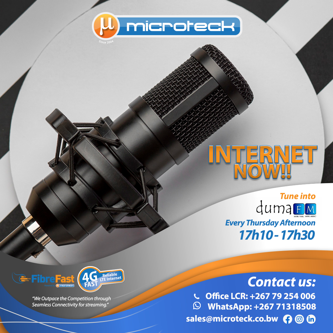 MicroTeck Enterprises (@microtecke) on Twitter photo We are excited to announce that we are still airing on Duma FM, hosted by TT. The program  promises to be  informative and   entertaining, covering a wide range of                                                           topics. #botswana #microteck #internet #RADIO #internetnow We are excited to announce that we are still airing on Duma FM, hosted by TT. The program  promises to be  informative and   entertaining, covering a wide range of                                                           topics. #botswana #microteck #internet #RADIO #internetnow