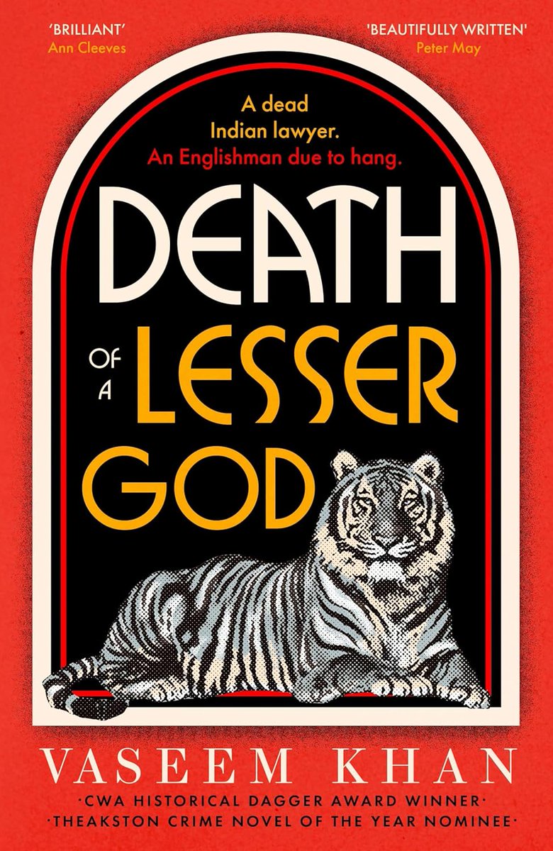 Happy Paperback Publication Day to HWA member @VaseemKhanUK. Death of a Lesser God is the latest in the Malabar House series. Set in Bombay 1950, it sees Inspector Persis Wadia and Scotland Yard criminalist Archie Blackfinch investigating a double murder. ow.ly/eGeU50QRz9F