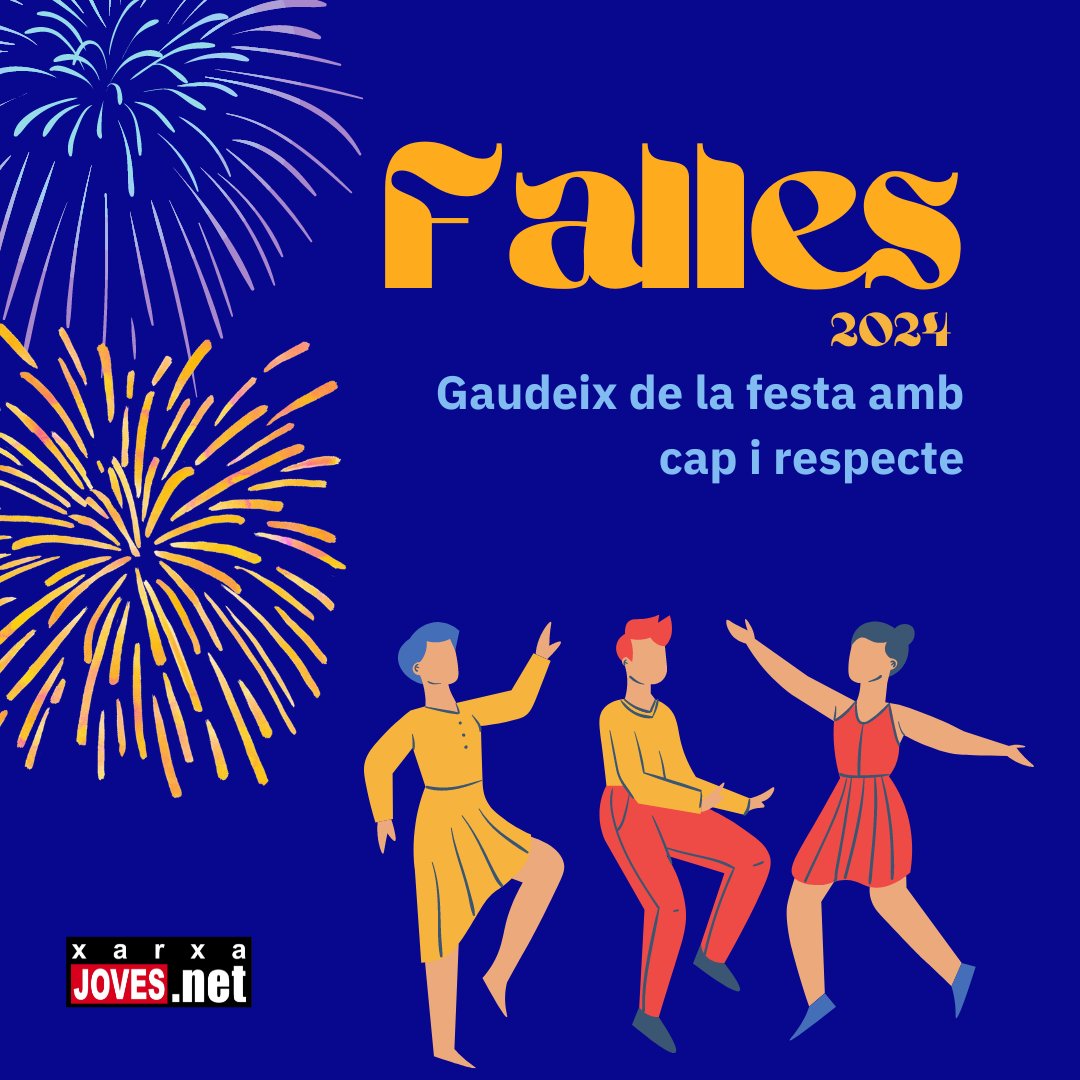 jovesnet's tweet photo. Tradició, sàtira i art. En la setmana gran de les Falles recordem la importància de viure aquests dies amb cap i respecte 🎢🤪🔥🎉

Gaudim d'aquesta festa, Patrimoni Cultural Immaterial de la Humanitat, amb civisme. 🧠🎉

Felices Falles 2024 🔥🎆!

#JovesNet #XarxaJoves #Falles https://t.co/w5Aeo0l5ci