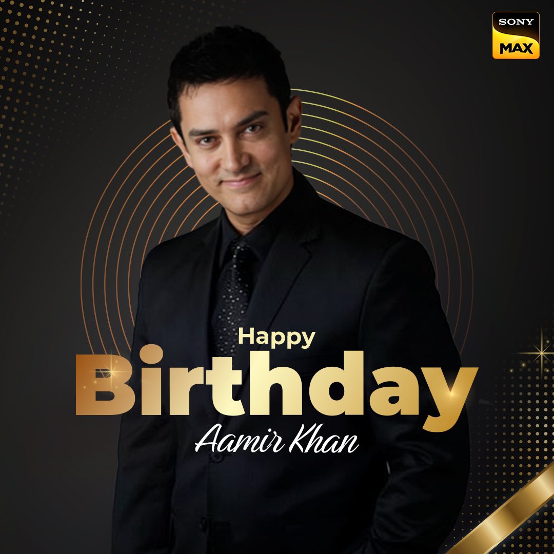 SonyMAX's tweet photo. A very heartfelt happy birthday to the Mr. Perfectionist of Bollywood!🫡💗🎂

#AamirKhan #DeewanaBanaDe #SonyMax #Birthday #Bollywood https://t.co/PuxPUivOEc