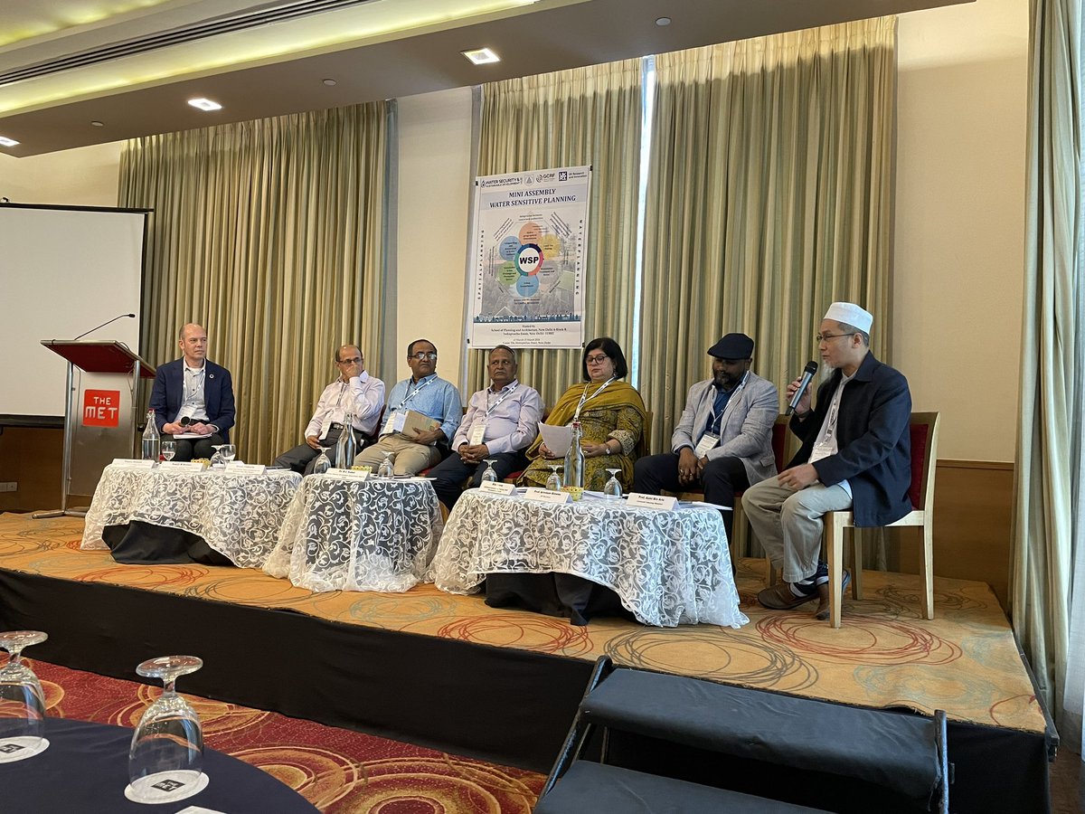 clwnewc's tweet photo. Day 2 @GCRFWaterHub water sensitive planning assembly. Comprehensive presentation of zonal plans by @DELHI_SPA team, case study presentation by @IITDWS on the IIT campus, double act by Prof Ashok and @Cat_Button on principles of WSP and a panel discussion with Prof Azmi, Malaysia https://t.co/XazzbZdwwB