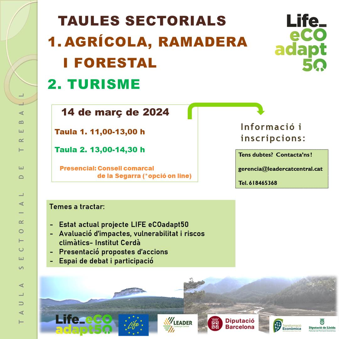 LEADERcatcentral (@leadercatcent) on Twitter photo Avui a Cervera celebrem la taula territorial sectorial agr-ramadera, forestal i turisme del living lab <a href="/leadercatcent/">LEADERcatcentral</a> per posar en comú les necessitats en matèria d'adaptació al canvi climàtic i plantejar possibles accions demostratives #lifeeCOadapt50 <a href="/ccsegarra/">Consell Comarcal de la Segarra</a> <a href="/arcaruralcat/">Associació Iniciatives Rurals Marítimes Catalunya</a> Avui a Cervera celebrem la taula territorial sectorial agr-ramadera, forestal i turisme del living lab <a href="/leadercatcent/">LEADERcatcentral</a> per posar en comú les necessitats en matèria d'adaptació al canvi climàtic i plantejar possibles accions demostratives #lifeeCOadapt50 <a href="/ccsegarra/">Consell Comarcal de la Segarra</a> <a href="/arcaruralcat/">Associació Iniciatives Rurals Marítimes Catalunya</a>