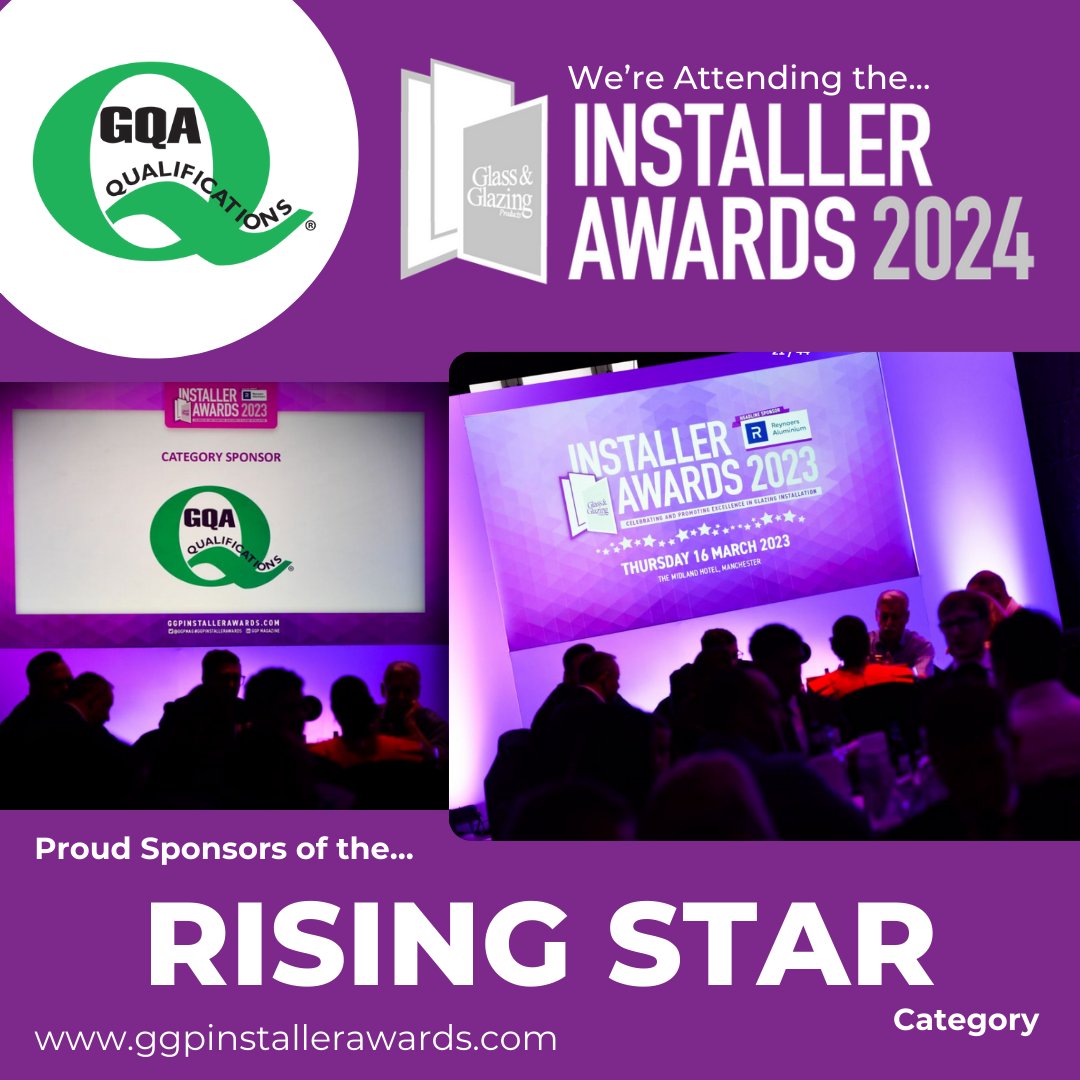 #GQAQualifications is proud to be the sponsor of the ‘Rising Star’ Category at today’s @GGPmag #Installerawards. We’re delighted to be able to highlight a ‘Rising Star’ within the industry who has gone above and beyond for their company.