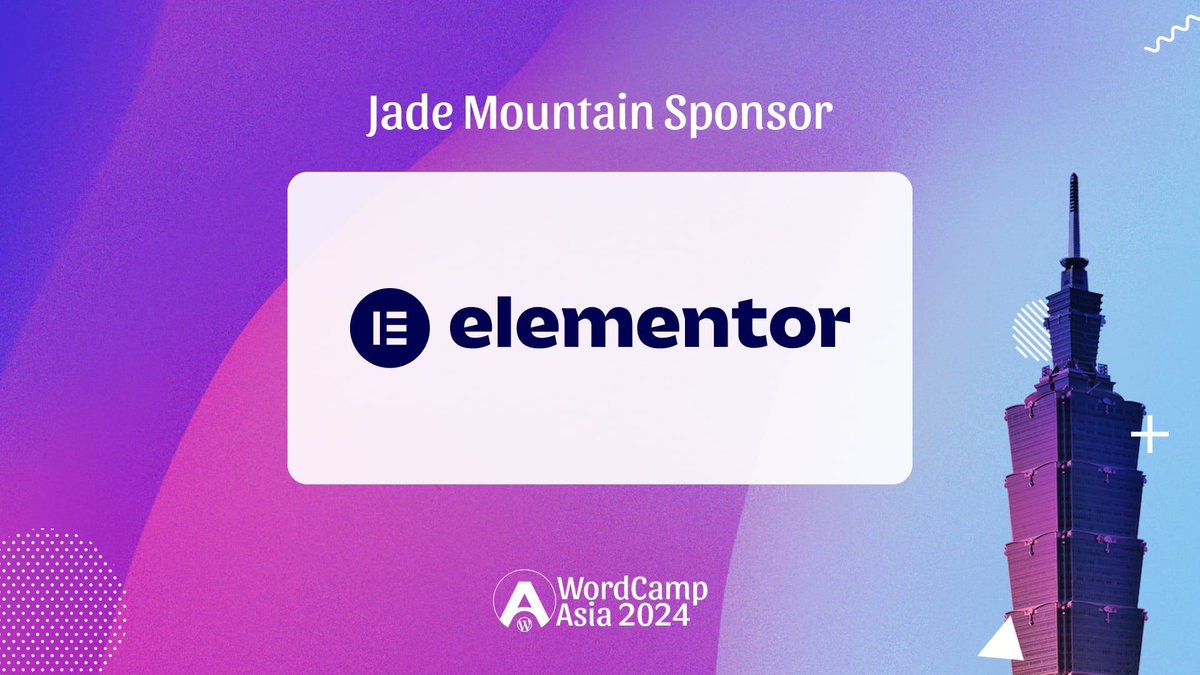 🙏 A big thank you to @Elemntor for being a standout Jade Mountain Sponsor at WordCamp Asia 2024. Your impact on empowering WordPress designers and developers is truly remarkable! #Elementor #WordCampSponsor #WordCampAsia2024v #WCAsia