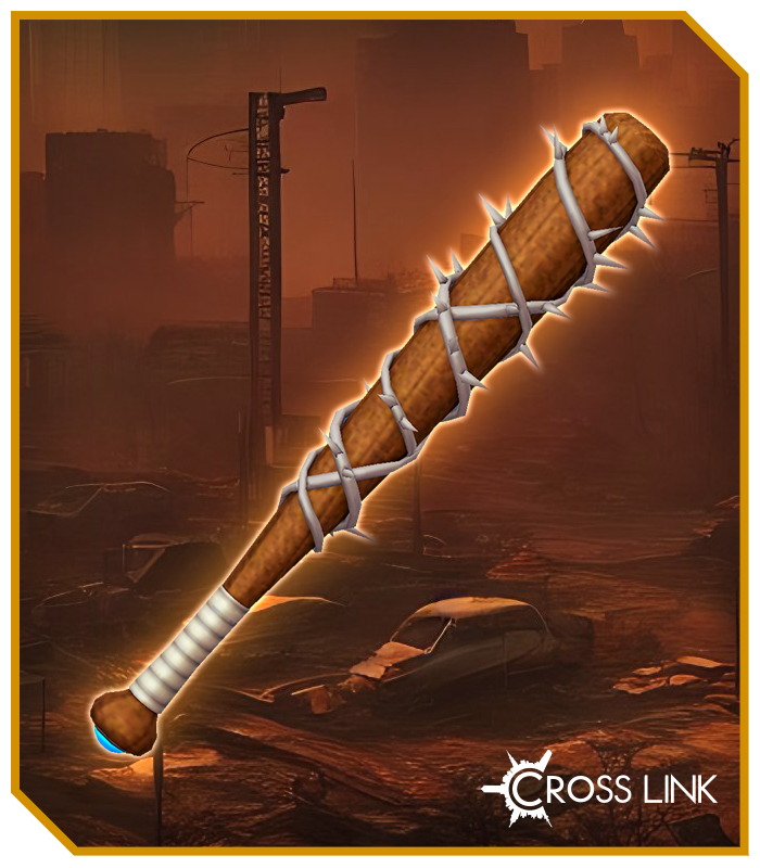 [Barbed Bat]
A sword weapon with barbed wire wrapped around a baseball bat.
The special metal spikes wrapped in layers of barbed wire boast a brutal killing power.

Can be won by winning the 3rd prize in the Zombie Invasions Grand Lottery.

#P2E #BTC #GameFi