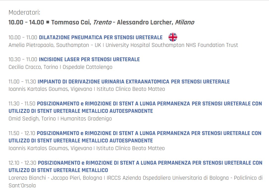 Very excited for this 8th edition of @SIU_Italia live. Honoured to present a semi-live case and talk about ureteral stricture with dear endofriends @MicheleTalso @_alelarcher @CraccoCecilia @scoffonecesare @GoumasUrologia representing @UHSFT @YAUEndourology @BAUSendourology