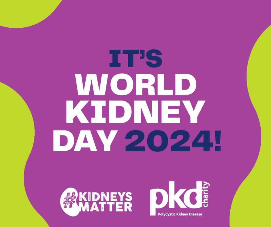 PKDCharity's tweet photo. ⭐️It's #WorldKidneyDay! ⭐️

But it's more than just a day; it's our chance to shine a light on the importance of kidney health and the relentless battle faced by those with kidney disease.

Show everyone that #KidneysMatter, &amp; get involved 👉https://t.co/5svBwCPvHM
#ADPKD #ARPKD https://t.co/dtmVLTHdMT