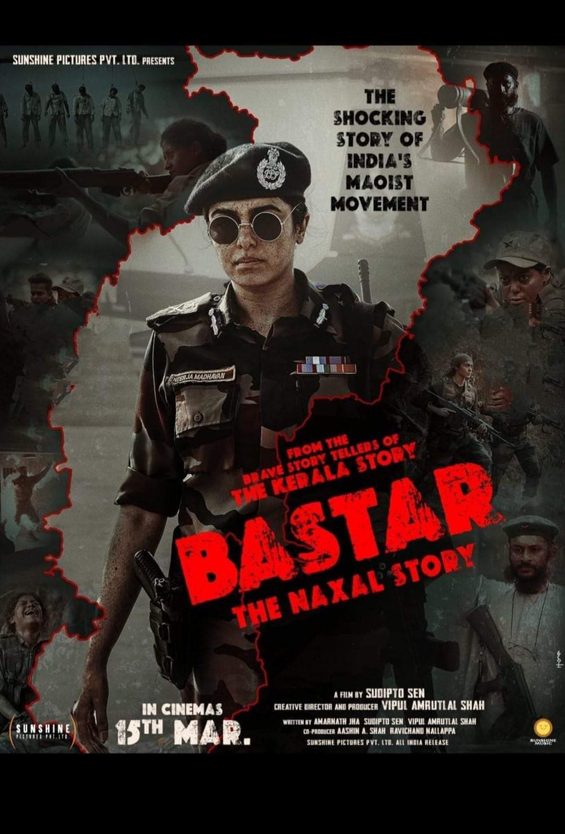 yatheeta's tweet photo. #BastarTheNaxalStory is the real story of Communists in Bharath. 
After watching this movie we can understand the agenda of naxalites, urban naxalites, Laal Salaam gang within College Campuses.
Everyone who loves India should watch this movie
@adah_sharma 
@SamvadaWorld https://t.co/KsyltJARLa