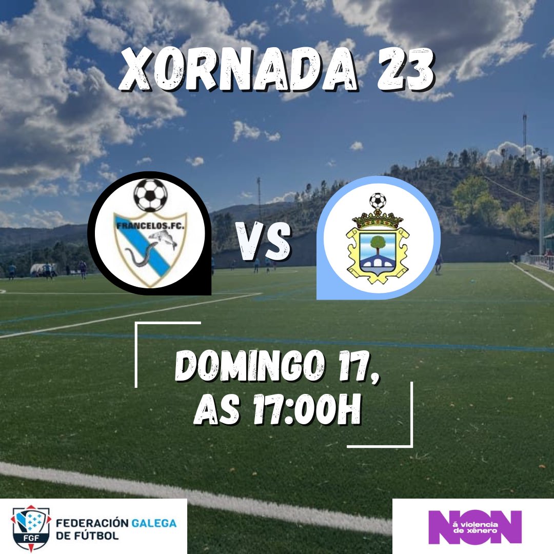 CFCORTEGADA's tweet photo. Non te perdas o derbi deste domingo contra o Francelos F.C. 

🏟 Valboa
🕓 17:00h
📆 17 de marzo

💙🤍 

#cfcortegada #venanimaraonosoequipo https://t.co/0frQV2Salz