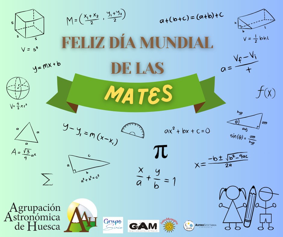 «Las matemáticas son el lenguaje con que el universo se comunica con nosotros».
#AAHU #Matemáticas #DíadelasMatemáticas #14demarzo #Astronomía