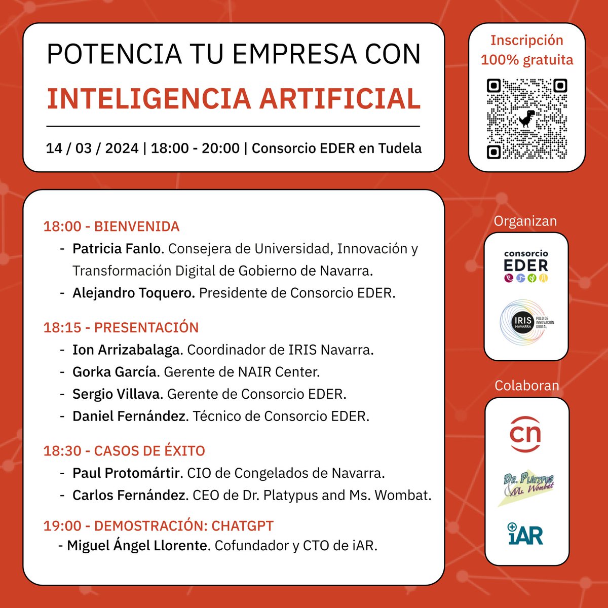 🤖 Hoy celebramos una jornada sobre #IA orientada a empresas, donde pymes de la Ribera de Navarra podrán descubrir todo su potencial.

👇 Solo nos quedan 5 plazas libres 👇
forms.gle/2vGQ9LFi5neexr…