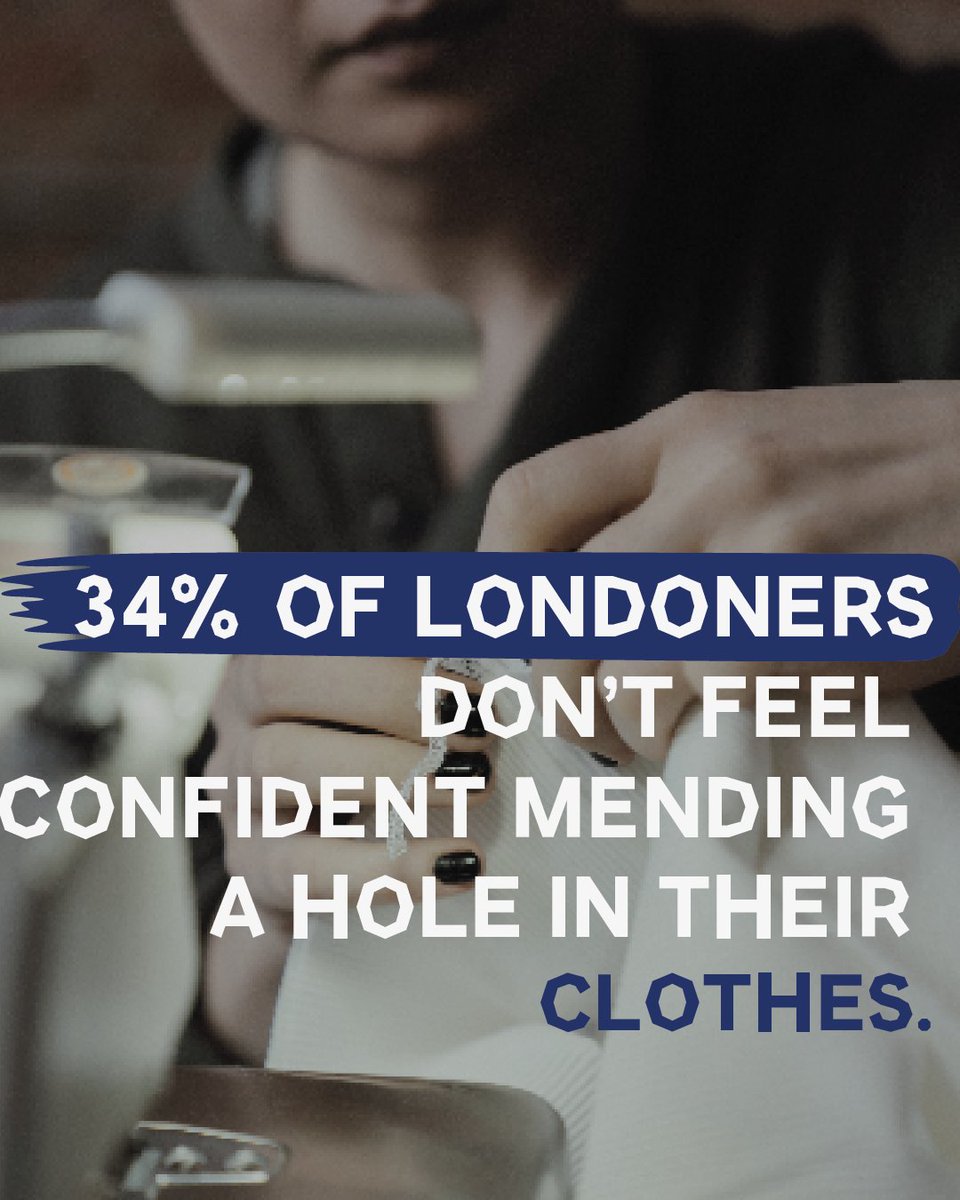 👚 Do you feel confident mending a hole in your clothes? 34% of Londoners don't! This Repair Week, join one of many clothing repair events to learn valuable repair skills and help get your favourite clothes back into tip-top shape. ➡ zurl.co/H6P5 #RepairWeekLDN