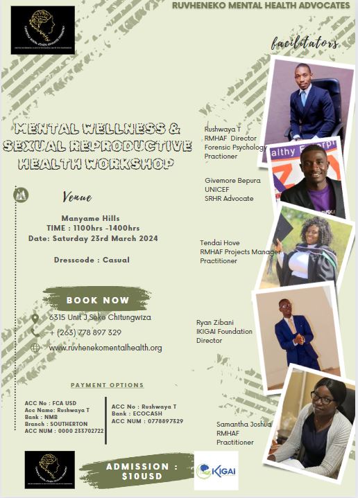 Bridging the gap between mental health and physical health. Join the session, don't miss out ..Admission is 10 USD only ..