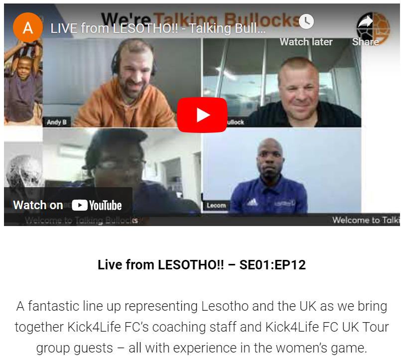 talkingbullock5's tweet photo. We had a special episode of Talking Bullocks last night as we discussed women’s football from a UK and Lesotho perspective in a show that was recorded in Lesotho.

Watch it here: https://t.co/QMUGfLGlCy https://t.co/HwIUABRnpK