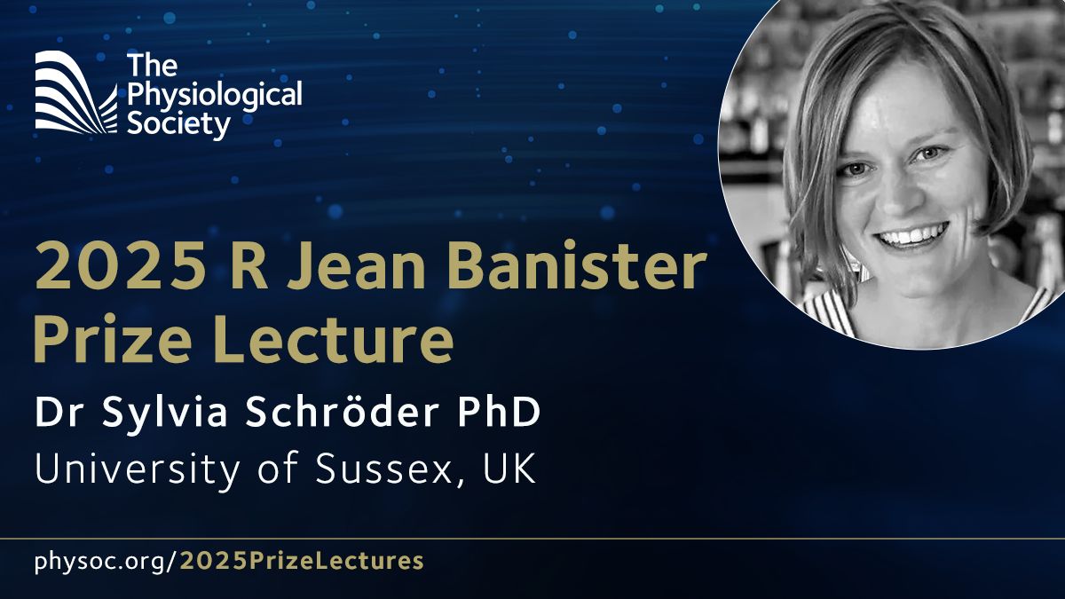 ✨ Congratulating our 2025 Prize Lecture Recipients ✨ 2025 R Jean Banister Prize Lecture: @sylvia_schroed, a Sir Henry Dale Fellow in the field of systems visual neuroscience @SNAC_Sussex, @SussexNeuro, @SussexLifeSci. Find out more here: buff.ly/3TqNLOZ