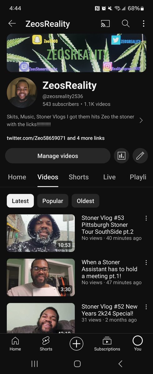 Zeo58659071's tweet photo. New Skit and Stoner Vlog has been uploaded and ready to watch on ZeosReality on YouTube! #youtube #skit #skitmaker #vlog #vlogger #icecream #snow #update #youtubechannel #youtubeshorts https://t.co/BQIwwq5pQp
