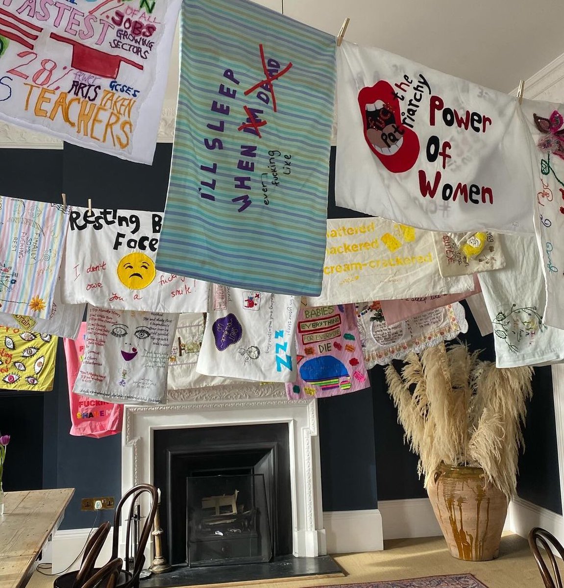 broideryprofane's tweet photo. Here are the PILLOWTALK pieces looking fucking brilliant in the Albion House Hotel in Ramsgate - scene set for our “in conversation” and access day workshop on Saturday
https://t.co/jg8iP39pLd
https://t.co/35AAXiTs4V
#powerofwomen #powthanet #profanityembroiderygroup https://t.co/ZjlPLsifoO