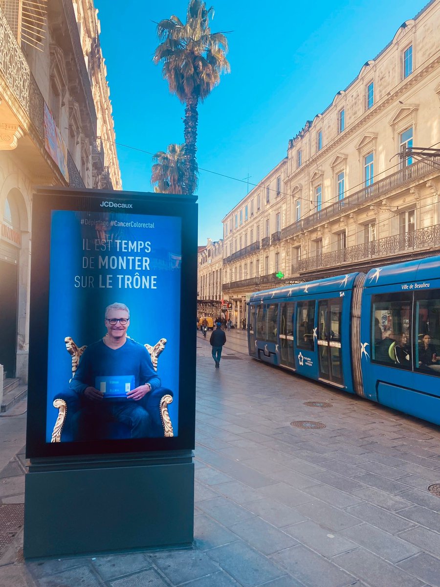 ICM_Montpellier's tweet image. #MarsBleu #CancerColorectal 

Notre campagne "Il est temps de monter sur le #Trône" s'affiche sur les panneaux de @montpellier_😎

👑👉Régnez sur votre santé en faisant votre #dépistage !
monkit.depistage-colorectal.fr

@ars_OC @cpam34 @crcdcoccitanie @chu_Montpellier
@MDelafosse