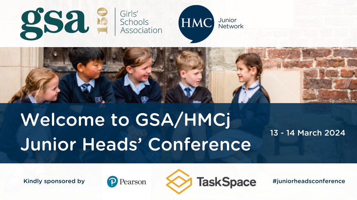 Welcome to day 2 of the @HMC_Org & @GSAUK #juniorheadsconference 'Facing the future together; it starts with us'. After a great start yesterday, we look forward to sessions on #networking #problemsolving managing #challengingconversations politics & policy & inspiring #confidence