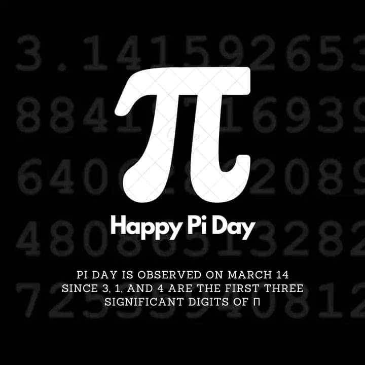 usman15402's tweet photo. Happy Pi Day
Pi Day is celebrated on march 14.
#PiDay #Mathematics #ElbertEienstein #MathsDay https://t.co/00A7DKgSHr
