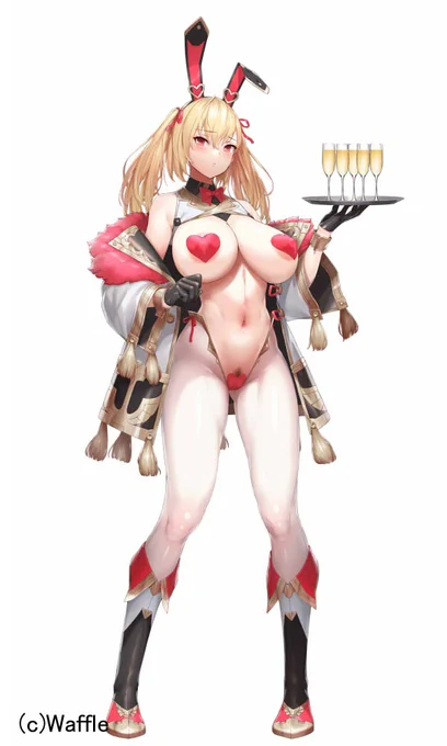 様で配信中のオンラインゲーム『巨乳ファンタジーバースト 』で「【スウィートバニー】アーティア」を描かせていただきました。よろしくお願いします。一般版とR-18版がありますのでご注意ください。 
