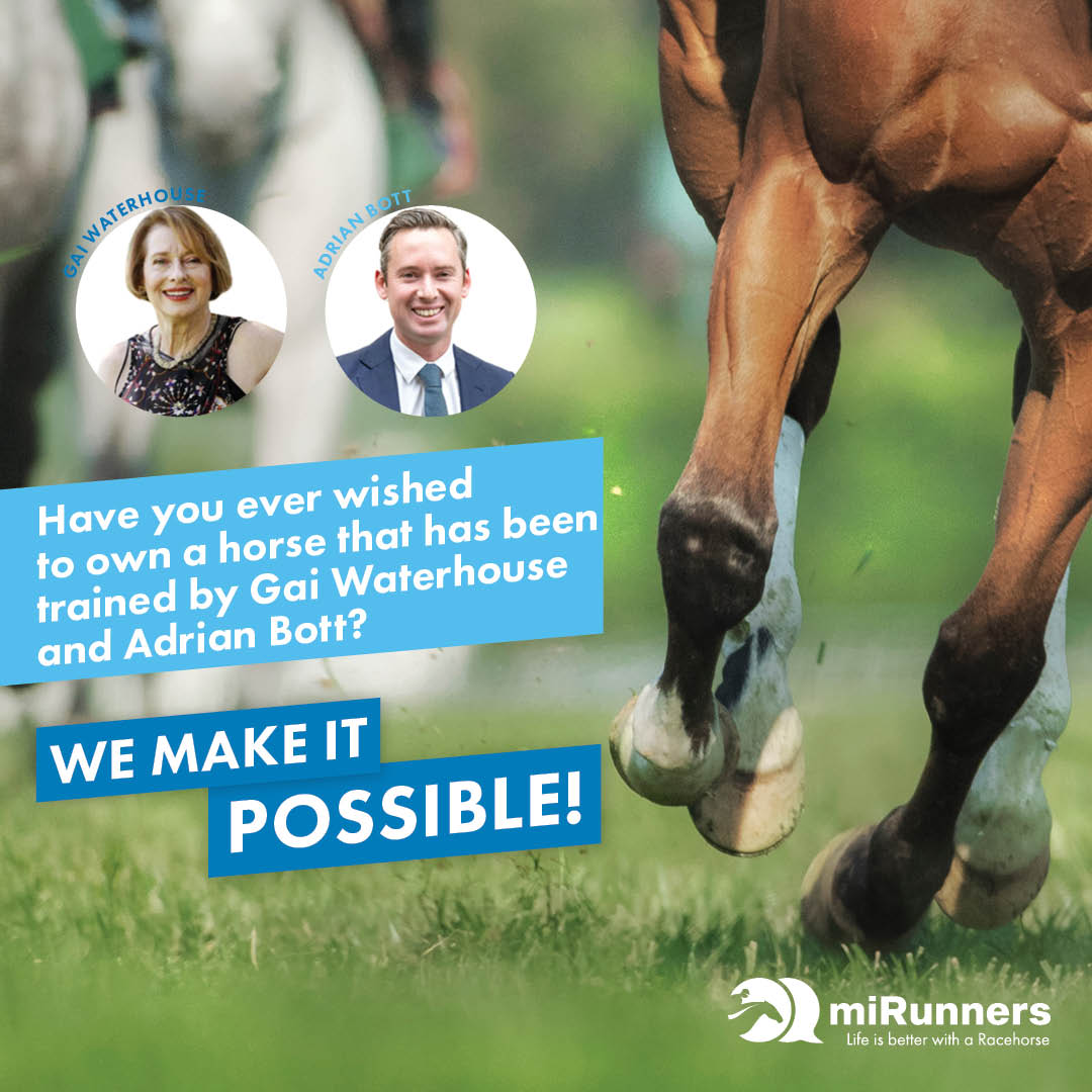 Did you ever think that you could be an owner of a horse trained by the legendary Hall of Fame trainer Gai Waterhouse and Adrian Bott?🌟 Well, miRunners make that possible!  BUY NOW! ➡️ bit.ly/3HuOqba #gaiwaterhouse #adrianbott