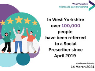 Happy #SocialPrescribingDay! Since the Social Prescribing Link Worker role was introduced in West Yorkshire there have been over 100,000 referrals to Social Prescribing services. Please help support people in West Yorkshire to live well. #WYLTCP #socialprescribingday