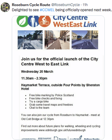 SpokesLothian's tweet photo. @RoseburnCycle @CyclingEdin #CCWEL 🚲👩‍🦽🚶‍♀️Opening !! March 20, 11.30-2.30

🤔Tortuous history (with some heroes) -->https://t.co/Oe5e8OpwYy

🙋‍♀️Spokes stall, selling #SpokesMaps at special £5 price.  Also buffs
[You may need cash as our electronic thingy is playing up]
Map info-->https://t.co/9pRx7PHLcO https://t.co/xaWXZyV8dp