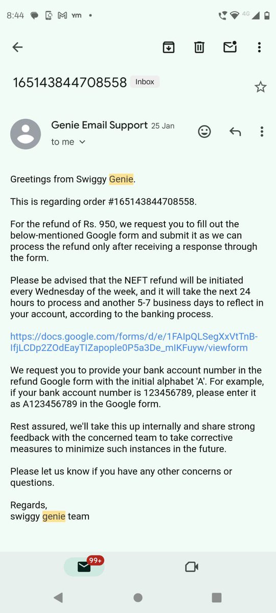 Vknair88's tweet photo. Hey @SwiggyCares @Swiggy love being a loyal customer! 🍔🛒 Its been a while and yet I have not received the below refund yet, can you please look into it ? 🙏 #refund #CustomerService #HelpNeeded https://t.co/MIPsPXlYFH