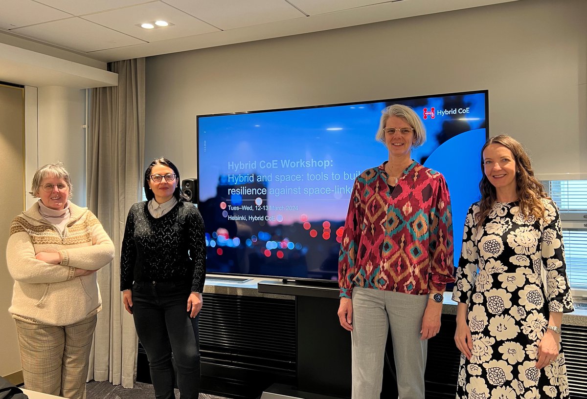 HybridCoE's tweet photo. This week, Hybrid CoE brought together a group of experts to discuss the resilience requirements and tools around #space to address future hybrid threats. Thank you for the fruitful discussion! https://t.co/ALKZEBqUa5