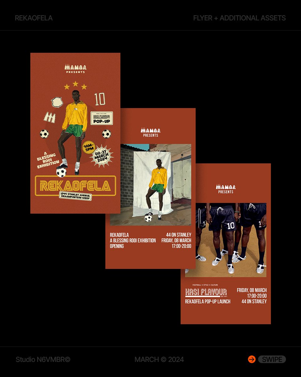 StudioN6VMBR's tweet photo. REKAOFELA a showcase of African expression, combining the best of @ManorAfrica  , @kasiflavour10  and Blessing Rooi.

Creative Direction by @trevor_stuurman
Illustration by @blessingrooithe1st
Graphic Design by Studio N6VMBR©

#TheManorAfrica #KasiFlavour10 #Rekaofela https://t.co/BLc5wdhoQr