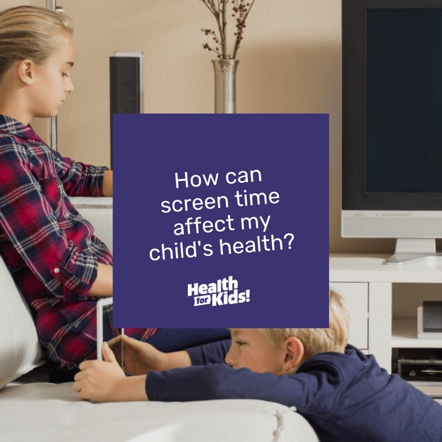 📱 Too much #screentime can negatively affect: 🛏️ Sleep 🗣️ Communication 🏃‍♂️ The amount of time spent exercising ➡️ Learn more here: bit.ly/screentimeimpa… #healthforkids #mobilephones #screens #socialmedia #childhealth #kidshealth