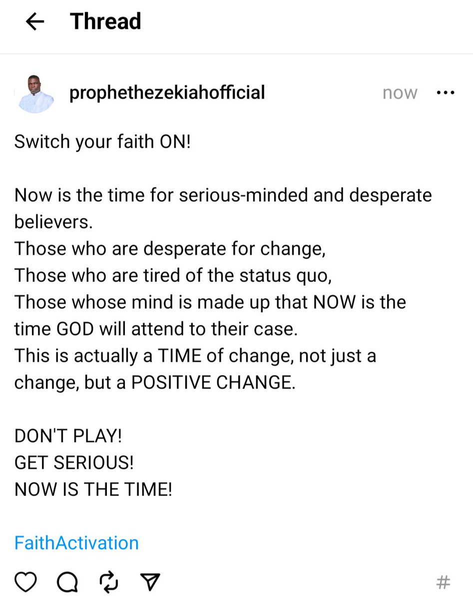 prophethezekiah's tweet image. Now is the time!
Don't Play!

#PHOspeaks
#Nowisthetime
#faithactivation 
#officialprophethezekiah 
#PHMedia