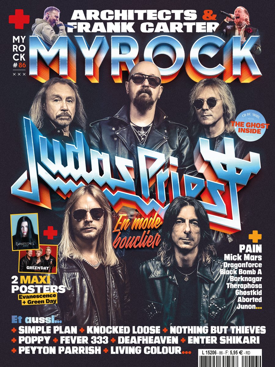 En kiosque depuis hier, MYROCK#86 avec @judaspriest en couverture ! Avec un poster de @greenday et un autre de @evanescenceofficial ! judaspriest #judaspriestfans #sum41 #sum41family #Evanescence #evanescencefallen #greenday #METAL #rock #livemusic #france #mlp