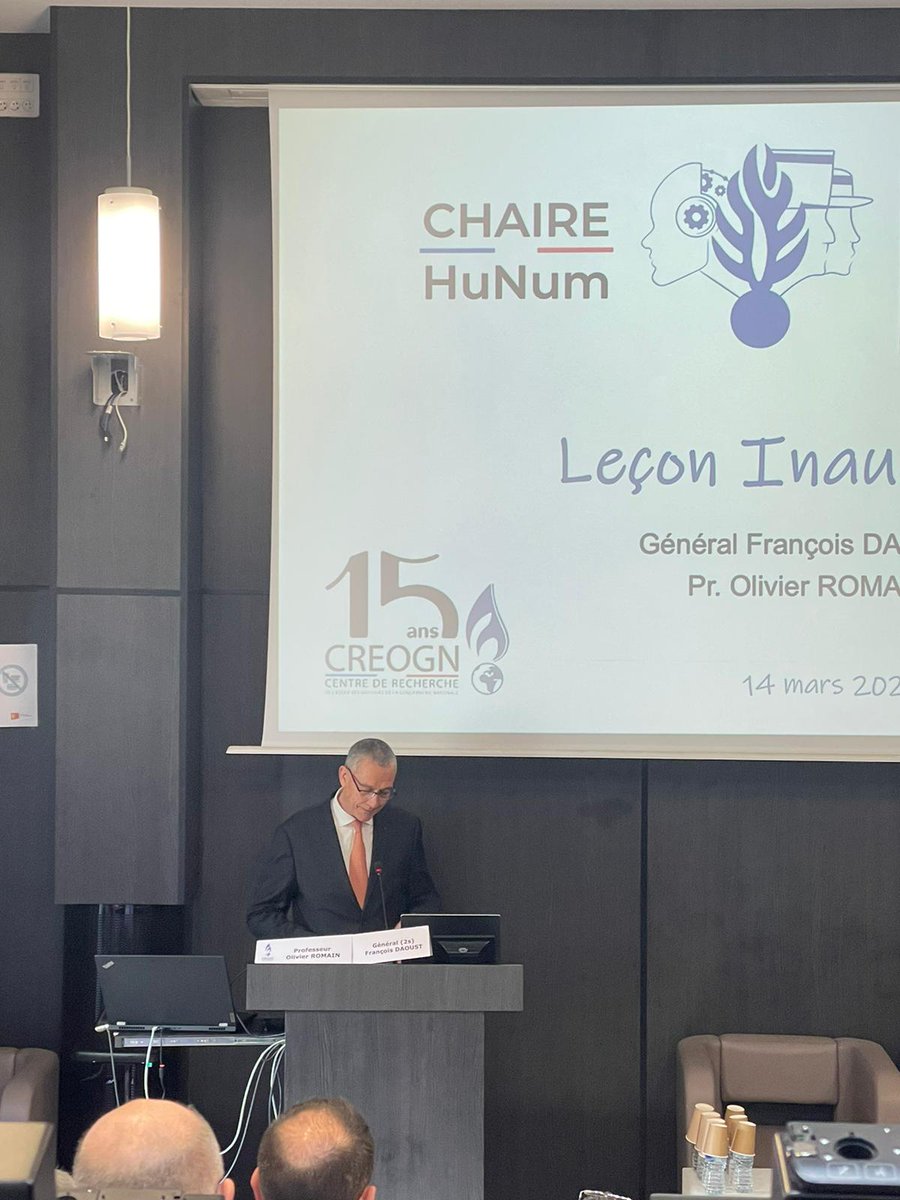 CRGN_GN's tweet photo. 🎙️ Le Général François Daoust, Directeur du @creogn, de la CY Forensic School (@UniversiteCergy ) et titulaire de la chaire #HuNum, souligne la nécessité d'une adaptation sur les plateformes digitales, ainsi que des besoins de #cybersecurite 🔗
#PDSF2024 https://t.co/20CCJXMfJ2