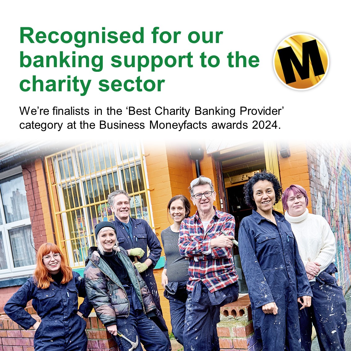 1 month to go until the @FinanceAwards - and we're in the running for Best Charity Banking Provider. 🏆 For 40 years, we've provided business banking solutions to like-minded organisations, including charities, that share our values. Learn more: bit.ly/3H9GfB4