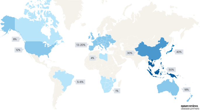 DiseasePrimers's tweet image. IgA #nephropathy is the predominant glomerular disorder in resource-abundant regions; its prevalence is highest in East Asian and white populations but low in Black individuals, which is supported by data on risk allele frequency 
go.nature.com/3R2ijUP
#WorldKidneyDay2024