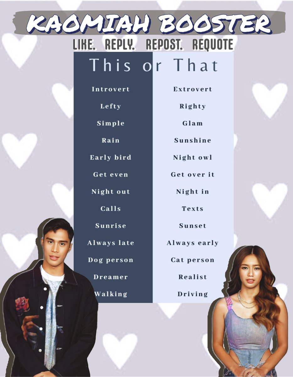 This or That? Hmmmmmm

Reply below and keep your fresh tweets coming fam and don’t forget to use our tagline

KAOMIAHgical PROMise