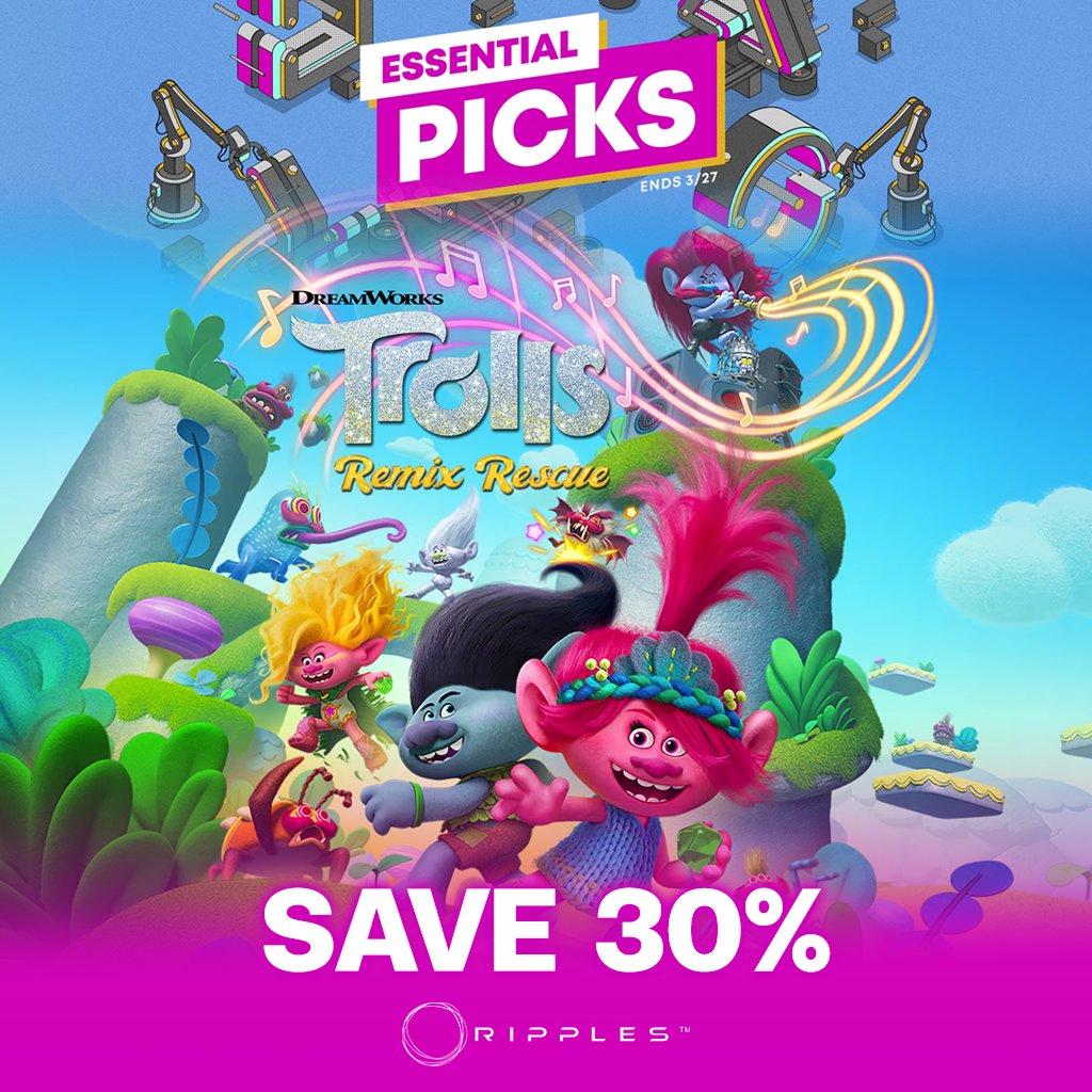 RipplesAsia's tweet photo. #EssentialPicksSale #EssentialPicks

4️⃣ Cobra Kai 2: Dojos Rising - Nemesis Edition (70% Off)
5️⃣ DreamWorks All-Star Kart Racing Rally Edition (30% Off) &amp; DreamWorks All-Star Kart Racing Rally Pack (30% Off)
6️⃣ DreamWorks Trolls Remix Rescue Deluxe Character Pack (30% Off) https://t.co/1FkZrOm8Zh