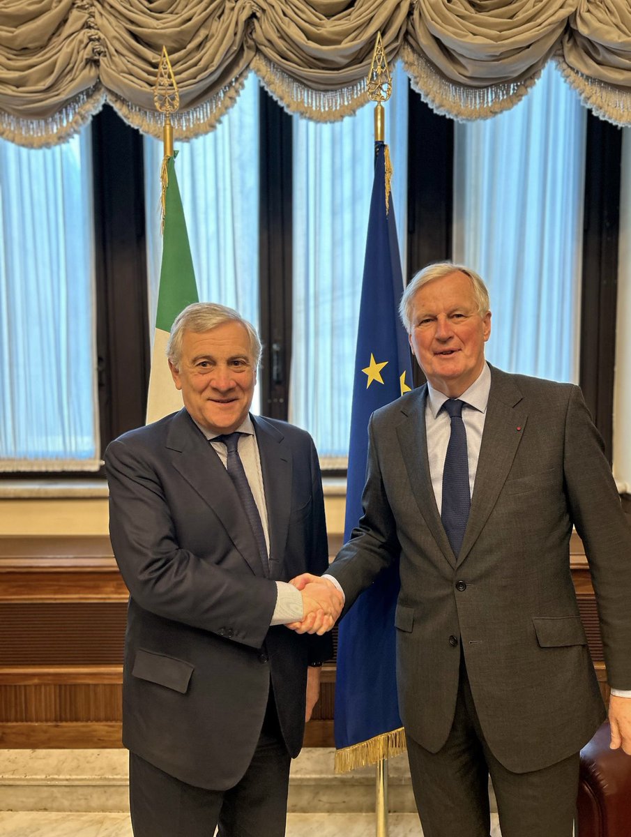 All (european) paths lead to Rome ! Always a pleasure meeting w/ my good friend @Antonio_Tajani this morning in the eternal city. 🇮🇹🇪🇺🇫🇷