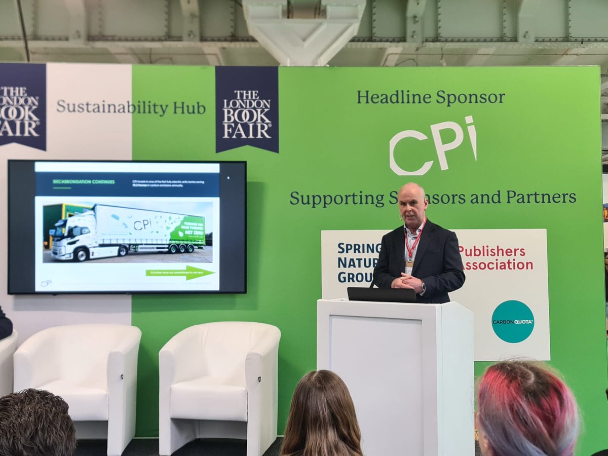 Day 2 at the London Book Fair ✅ Announce CPI has committed to SBTi ✅ Showcase CPI's new Fully Electric Truck ✅ Part of a panel discussing 'Books Across Borders' ✅ Day 3 is about to start, you can visit us at the IPG stand 6E70 #IPG #LBF24