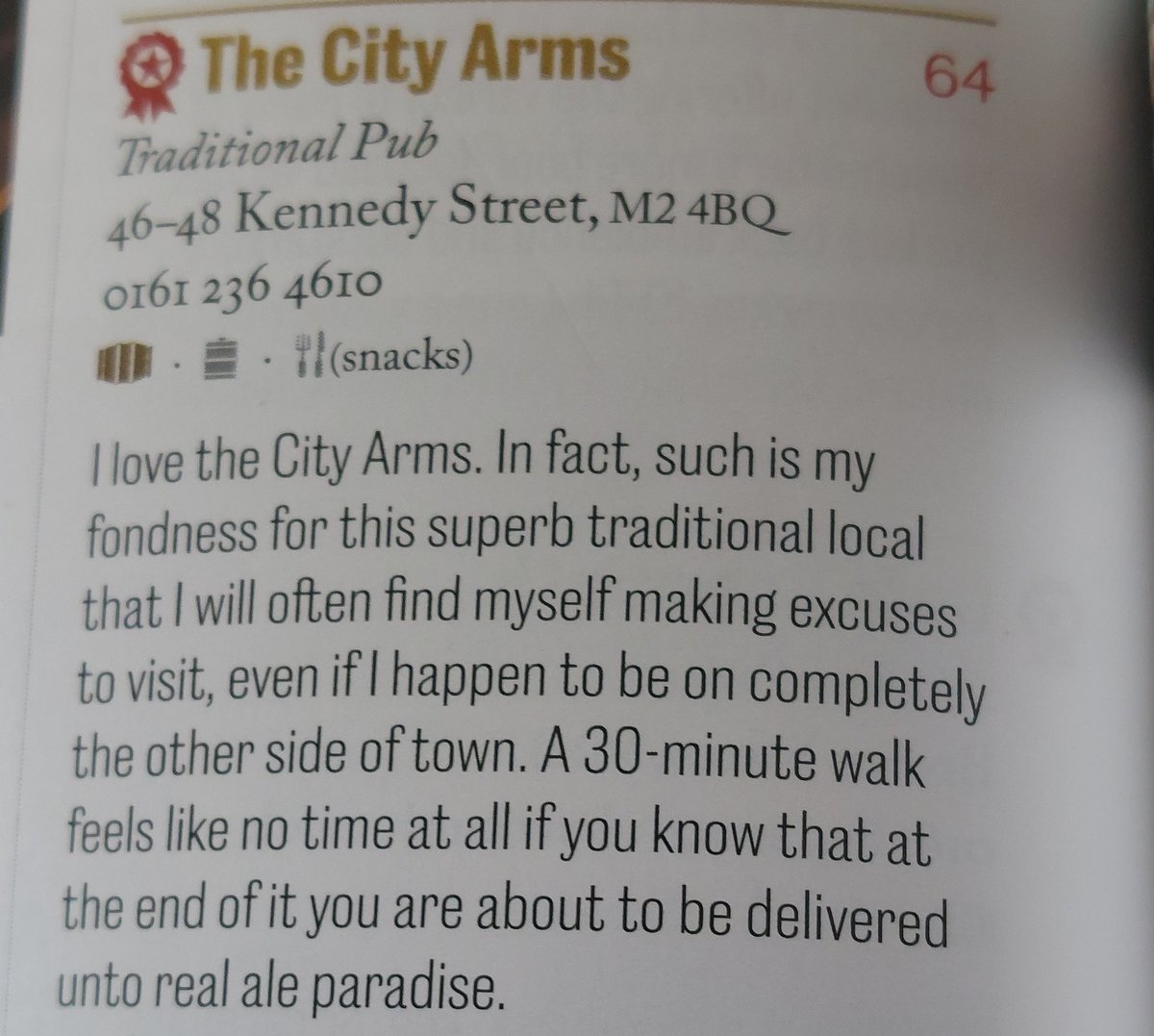 MCRCentralCamra's tweet photo. The Central Manchester Pub of the Year is  @cityarmsmcr - a very well deserved winner
A big thankyou to all our members who voted online or at our Branch AGM
@totalcurtis in his book guide to Manchesters best pubs:
"The City Arms is cherished by locals and visitors alike" https://t.co/w14RYhveBR