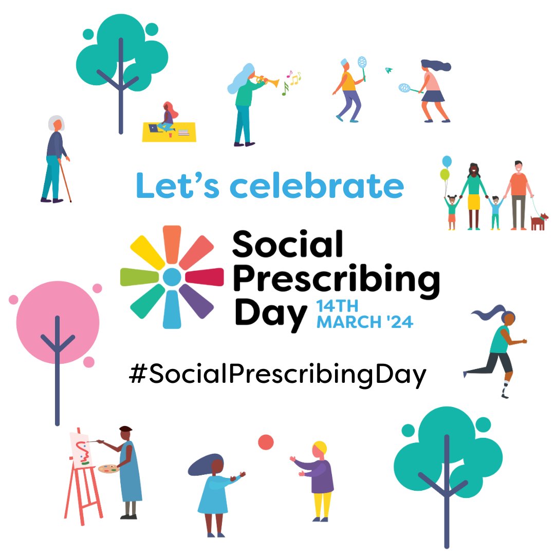 Happy #SocialPrescribingDay! Today we celebrate all the people who help make #SocialPrescribing happen ❤️ Be sure to use the hashtag #SocialPrescribingDay when sharing today and keep an eye on our socials today for more. Find out more: ow.ly/qPf050QQ8Tm