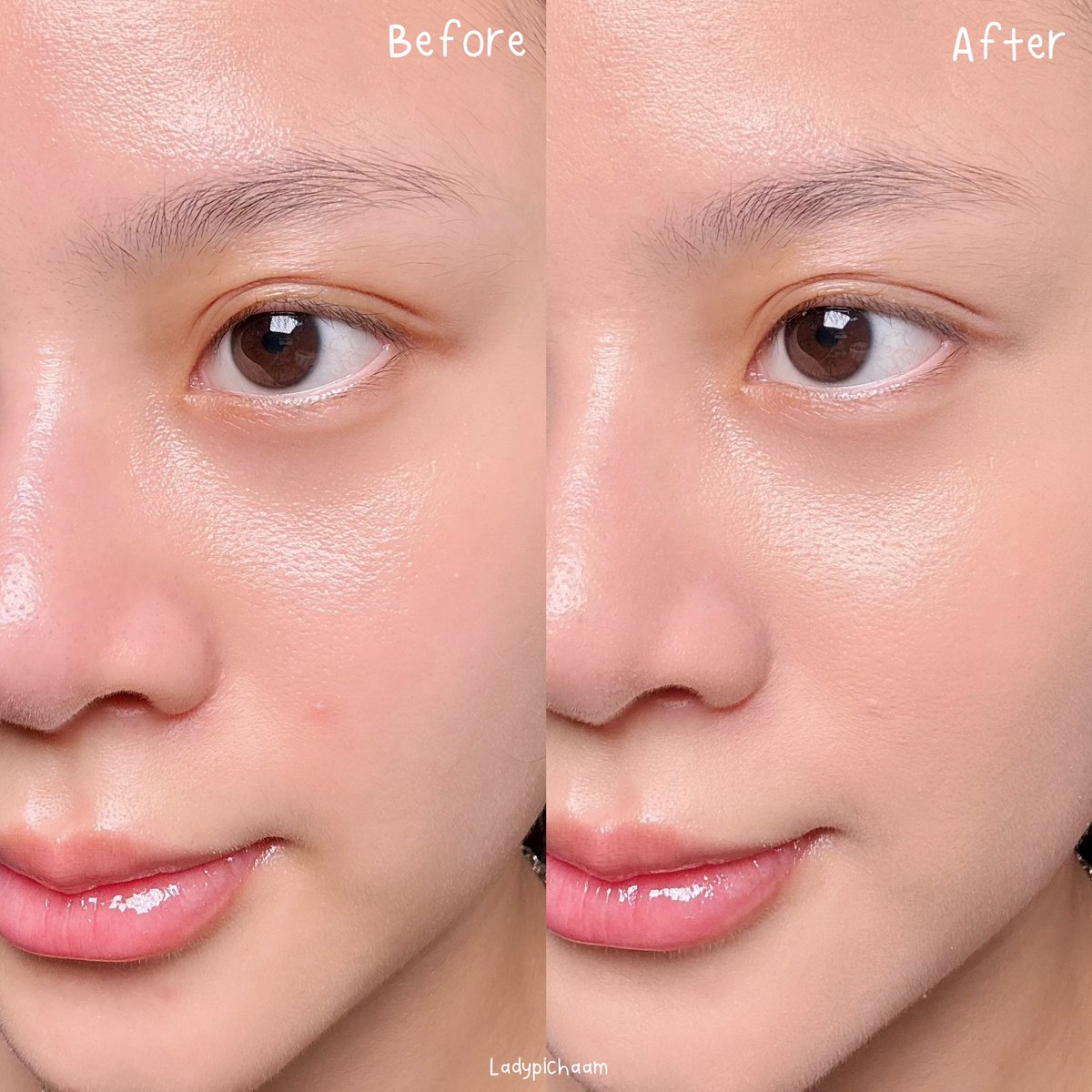 ladypichaam's tweet photo. เป็นเนื้อรองพื้นที่ดีเกินคาด นี่ชอบรุ่นนี้ที่สุดเลยตั้งแต่ใช้ของ Maybelline มา Lumi Matte #รองพื้นแมทล้อแสง ขนาดถ่ายแสงในห้องยังมีความเล่นแสงนิดๆถ้าออกแดดน่าจะฉ่ำเลย แสงไหนผิวก็สวยแน่นอน เนื้อบางเบามากๆๆ ซึ่งไม่น่าเชื่อว่าปกปิดเริส ถ้าเป็นรอยไม่ชัดมาก ไม่จำเป็นต้องลงคอนซีลเลอร์เลย รองพื้นชั้นเดียวเอาอยู่ กันน้ำ กันเหงื่อ ผิวเนียนกริบ ล็อคผิวยาวๆ 30 ชั่วโมง มันคือเริส