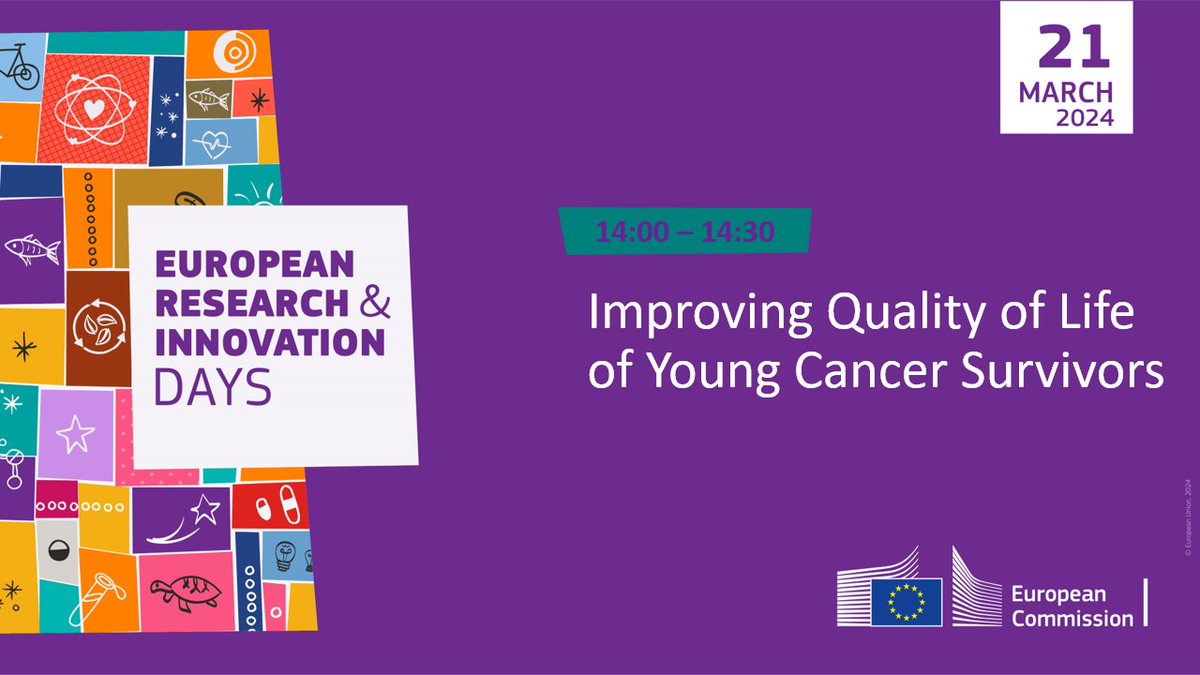 Join us online at #RIDaysEU on March 21 to explore how R&I is improving the life for young cancer survivors. This session covers progress & challenges, showcasing impactful #EUfunded projects. Be part of the conversation & make a difference! 🔗europa.eu/!rBvt7D