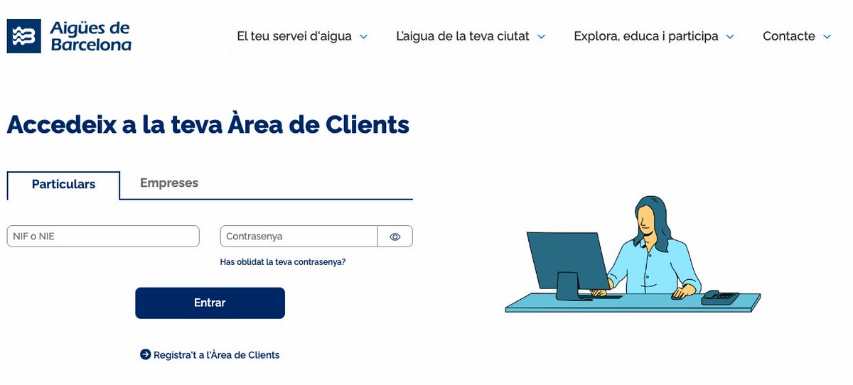 Vivim la sequera més greu des que tenim registres... Recorda que, a través de l’Àrea de Clients de la nostra web, pots controlar el teu consum d’aigua. Fer un ús responsable de l’aigua és a les teves mans. aiguesdebarcelona.cat