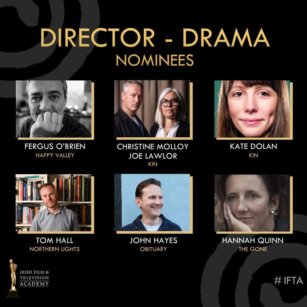 Congratulations this morning to Liam Carney for being @IFTA nominated in Supporting Actor - Film for SUNLIGHT, as well as Hannah Quinn’s @IFTA nomination in Director - Drama for THE GONE! 👏