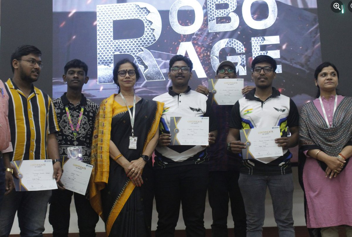 KiitSoe's tweet photo. Congratulations to all of the winners and runners-up in the Robo Rage, Bot Burn Out, Track Tracer, and Brain Blitz, Tech Royale, IoT ka Masterchef and Kreativity Project Expo. which took place during Tech Fest 2k24 (KIIT FEST 7.0). https://t.co/NfSjYaTnxd